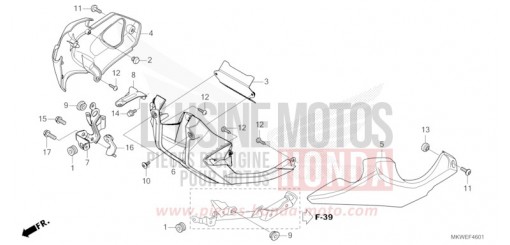 PANNEAU INFERIEUR (NC750XD) NC750XDS de 2025